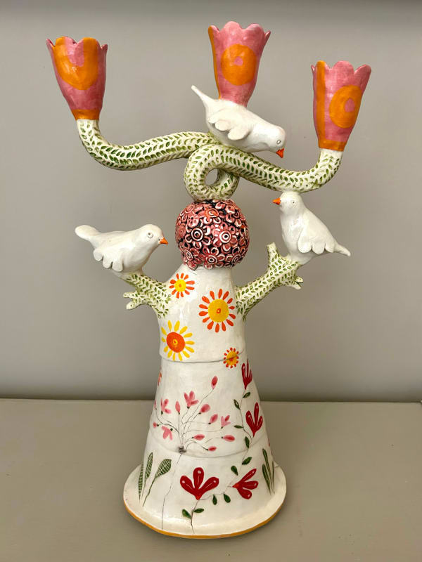 Laurance Simon, Three White Bird Candelabra