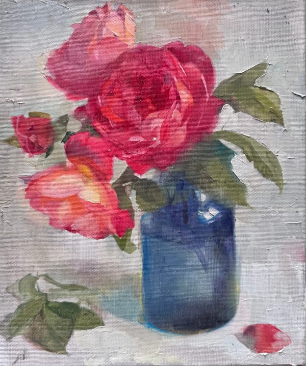 Harriet Salt, Benjamin Britten in a Blue Vase