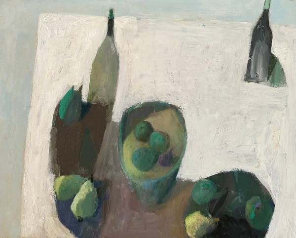Nicholas Turner, White Table with Apples