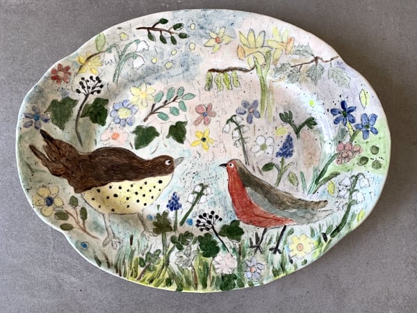 Amelia Tuttiett, Reginald Robin in Conversation with Sammy Song Thrush - Plate