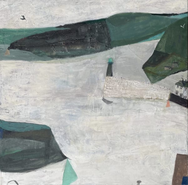 Nicholas Turner, White Harbour with Green Sail
