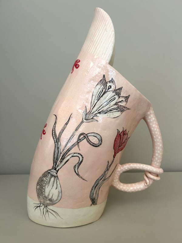 Laurance Simon, Pink Onion Lilly & Tulip Jug