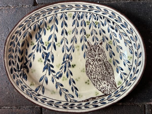 Adrift Pottery, Owl Plate