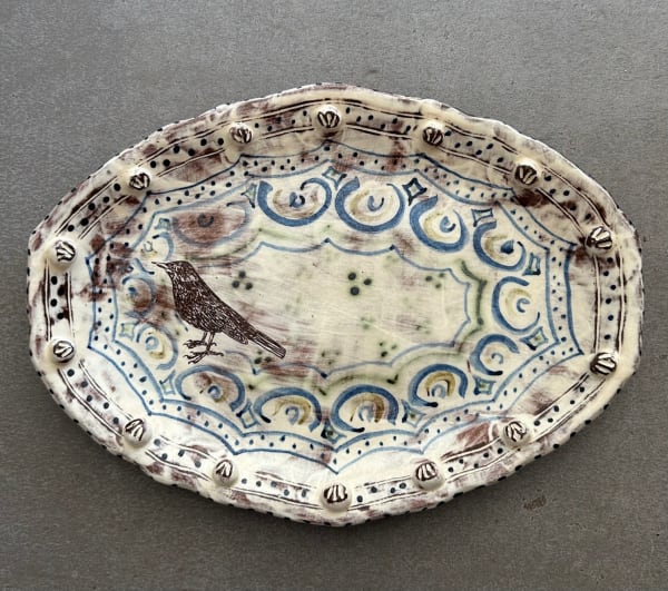 Adrift Pottery, Blackbird Platter