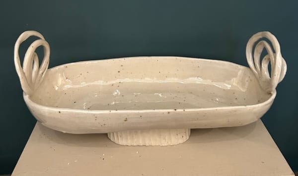 Kate Trelawny, Long Dish with Circle Handles