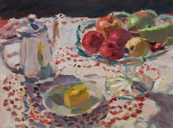 Lynne Cartlidge, Coffee Pot, Compotier & Fruit