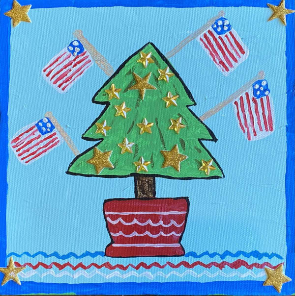 Helen Ford Wallace, STARS AND STRIPES PRIMITIVE I