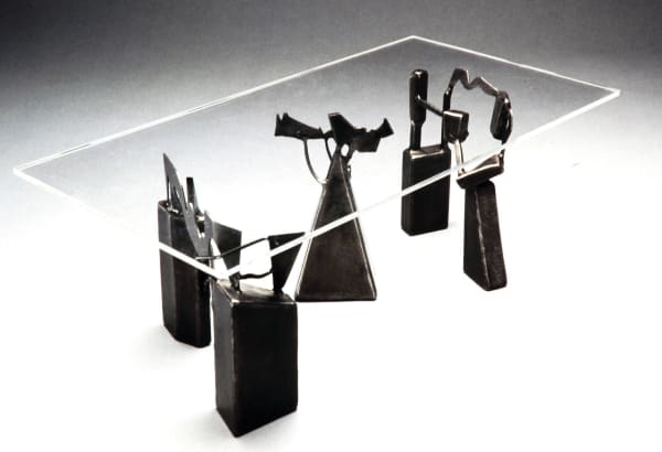 Table Base, 1991 Welded Steel 29 x 84 x 44 "