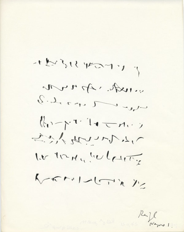 Judit Reigl, Ecriture d'après musique - Negros, 1965-1966