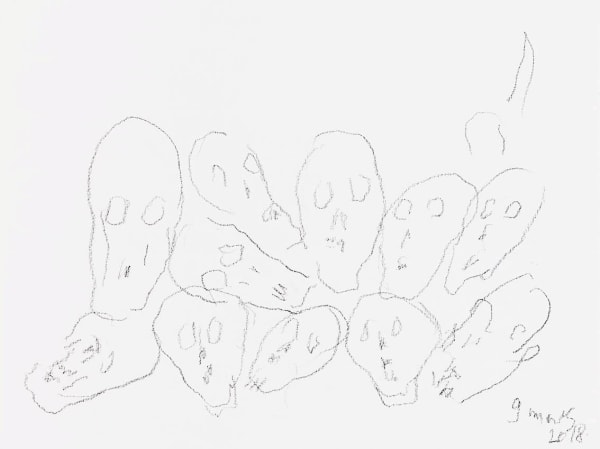 Judit Reigl, Skull Heap, 2018