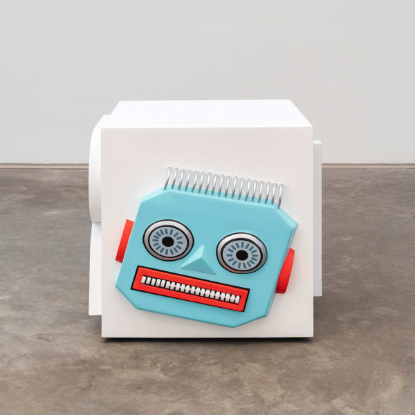 Kenny Schachter, Robo Cube White, 2024