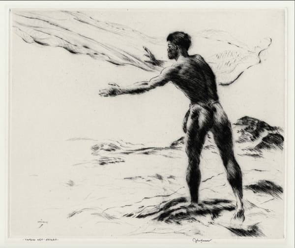 John M. Kelly, Throw Net, Hawaii, 1928 (ca.)