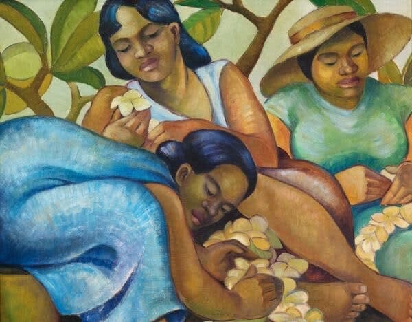 Cornelia MacIntyre Foley, Lei Makers, 1940 (ca.)
