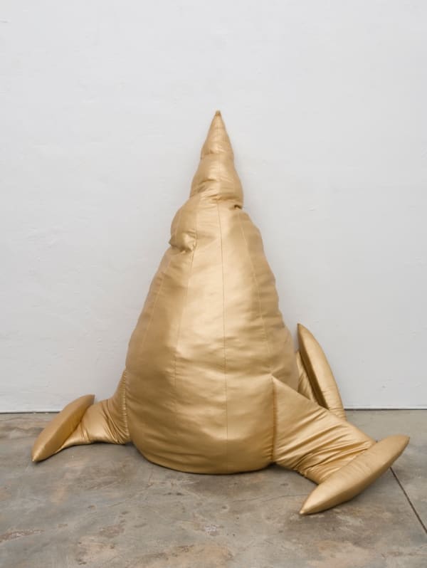 Sylvie Fleury, First Spaceship on Venus(Soft Rocket in Gold), 2018