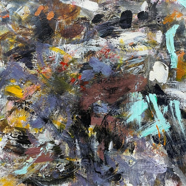 Impulse, 2022 acrylic and drawing media on canvas 12 x 12 in.