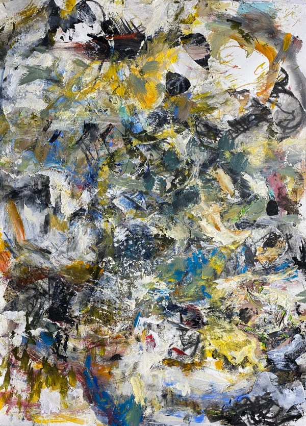 Winter Waves, 2021 acrylic and drawing media on paper 30 x 22 in.