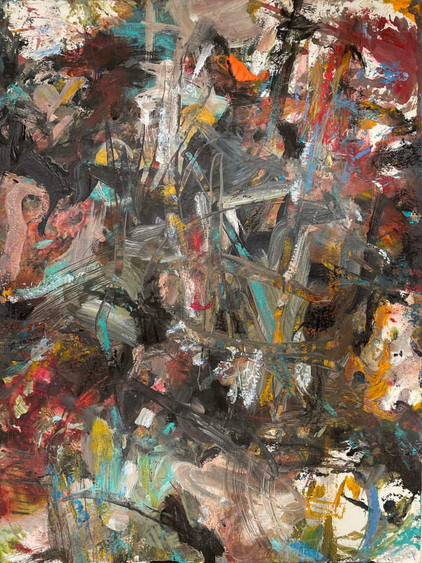 Harbor 8 AM, 2020 acrylic and drawing media on paper 12 x 9 in.