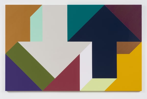 Tony Tasset Arrow Painting 56, 2016 Oil on aluminum panel 42 x 66 in 106.7 x 167.6 cm