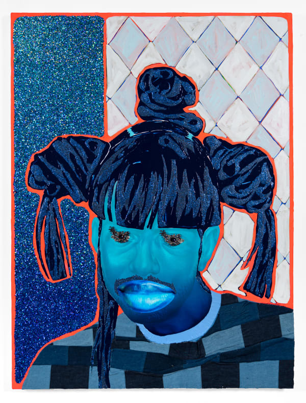 Devan Shimoyama, Self Portrait as Left Eye, 2022