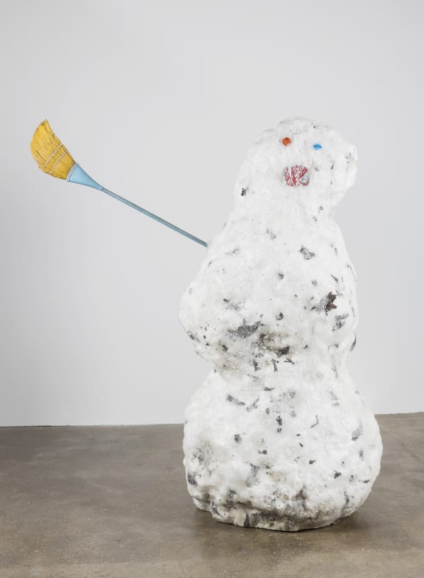 Tony Tasset, Snowman with Coke Can Mouth and Broom, 2017