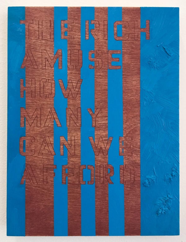 Patrick Chamberlain the rich amuse, 2016 Oil on panel 12 x 9 x 1 in 30.5 x 22.9 x 2.5 cm