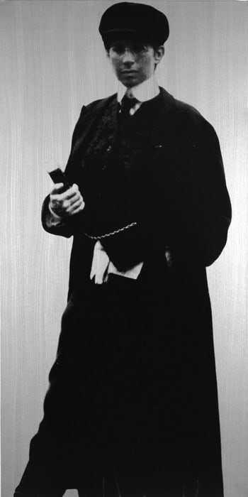 Deborah Kass b. 1952Single Silver Yentl (My Elvis), 1993 Silkscreen and acrylic on canvas 72 x 36 in 182.9 x 91.4 cm