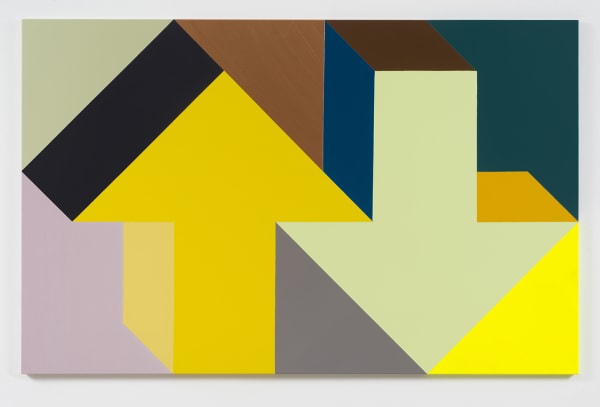 Tony Tasset Arrow Painting 59, 2016 Oil on aluminum panel 42 x 66 in 106.7 x 167.6 cm