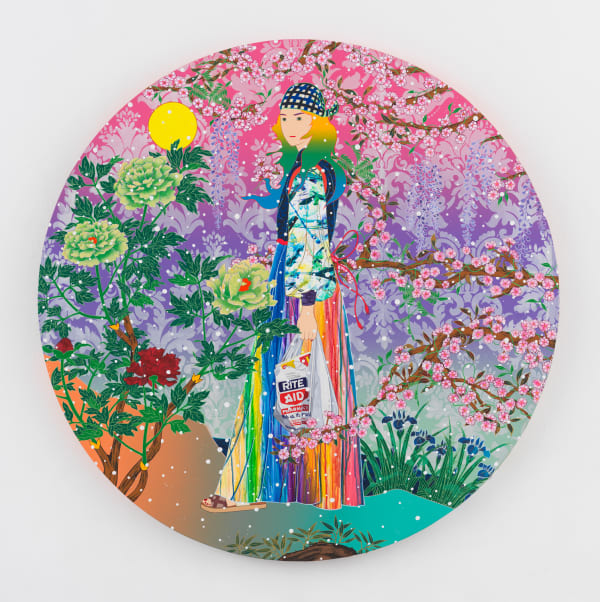 Tomokazu Matsuyama Paradise Free Mirror, 2021 Acrylic and mixed media on canvas 60 x 60 x 2 in 152.4 x 152.4 x 5.1 cm