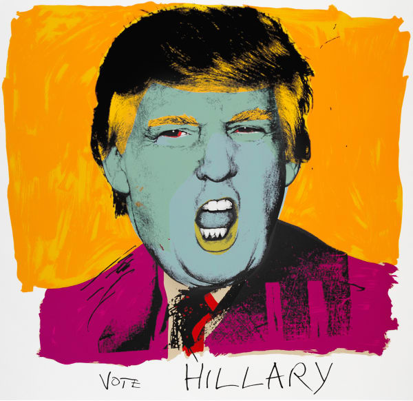 Deborah Kass "Vote Hillary", 2016 Silkscreen on Stonehenge 320 gram paper 42 x 42 in 106.7 x 106.7 cm Unframed +$500 to frame