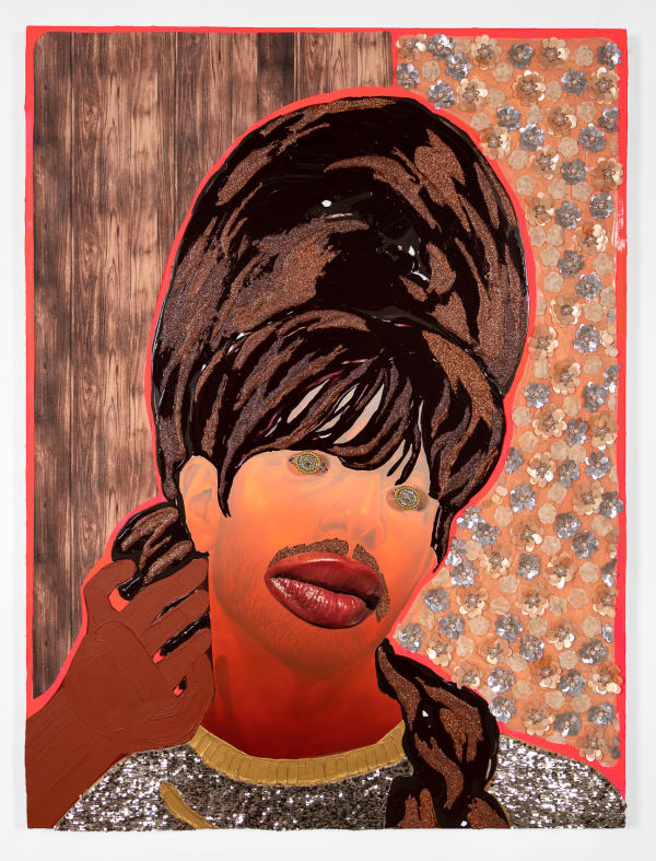 Devan Shimoyama, Self Portrait as Ronnie, 2022