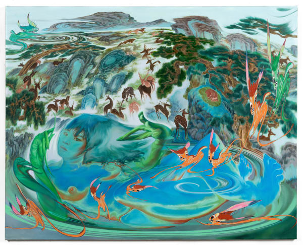 Su Su Deer Life, 2022 Oil on canvas 48 x 60 in 121.9 x 152.4 cm
