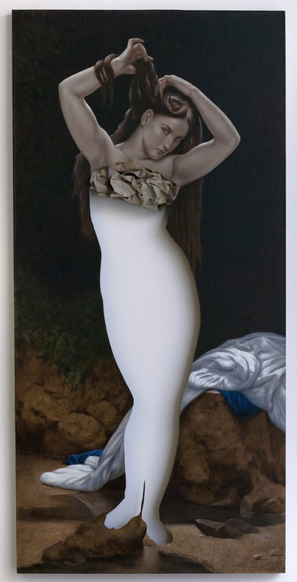 Titus Kaphar Modesty , 2011 Oil on canvas 47 x 7 1/2 x 96 in 119.4 x 19.1 x 243.8 cm