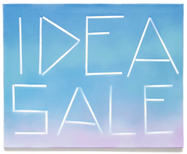 Scott Reeder b. 1970Untitled (Idea Sale), 2012 Acrylic and enamel on canvas 16 x 20 in 40.6 x 50.8 cm