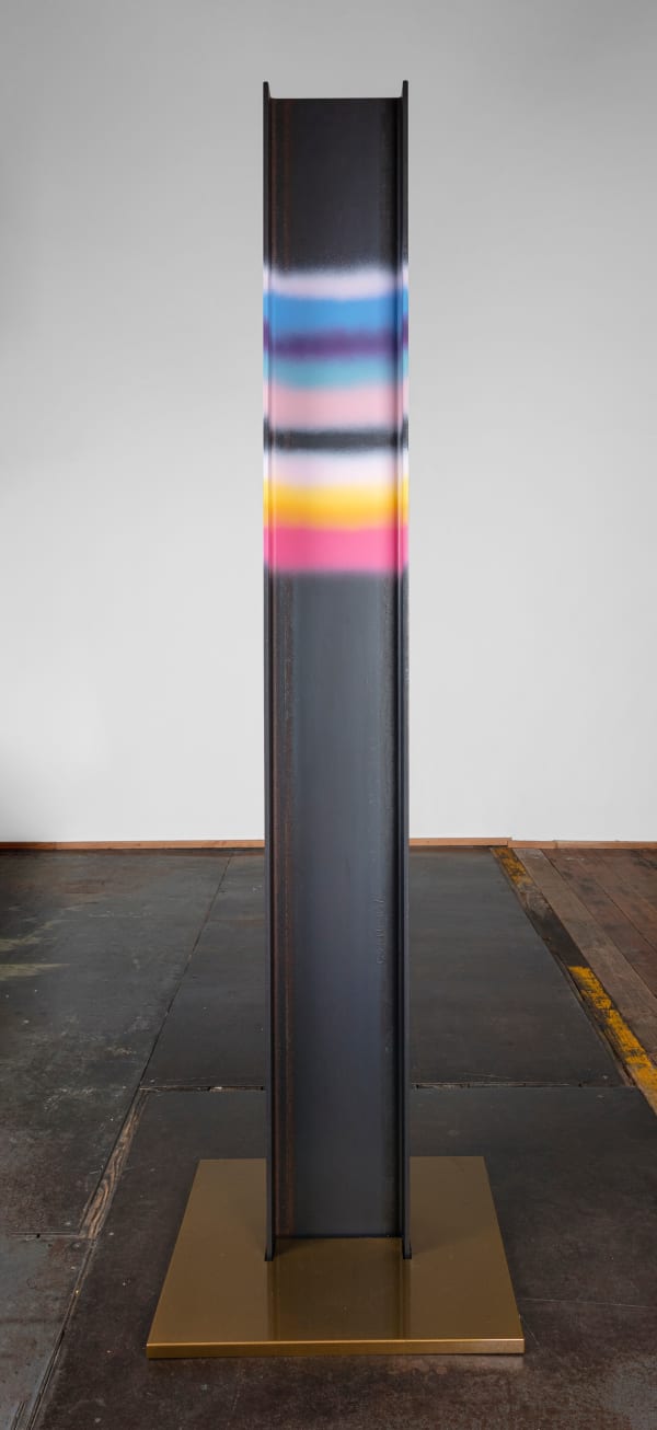 Marie Watt Skywalker Greets Sunrise, VIII, 2021 Steel I-beam, cold rolled steel cap 96 x 24 x 24 in 243.8 x 61 x 61 cm 127 lbs