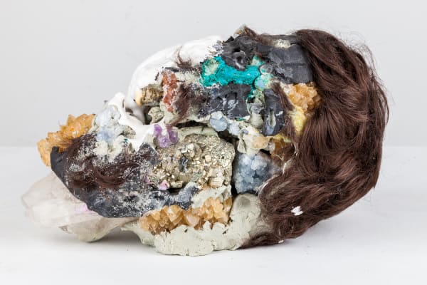 David Altmejd Untitled , 2011 Polyurethane foam, clay, synthetic hair and resin, geodes, and crystals 8 x 13 x 7 in 20.3 x 33 x 17.8 cm