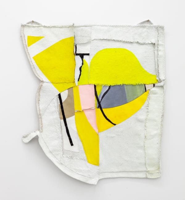 Monica Rezman Dressed in Yellow, 2021 Canvas, Burlap, Acrylic 38 x 40 in 96.5 x 101.6 cm