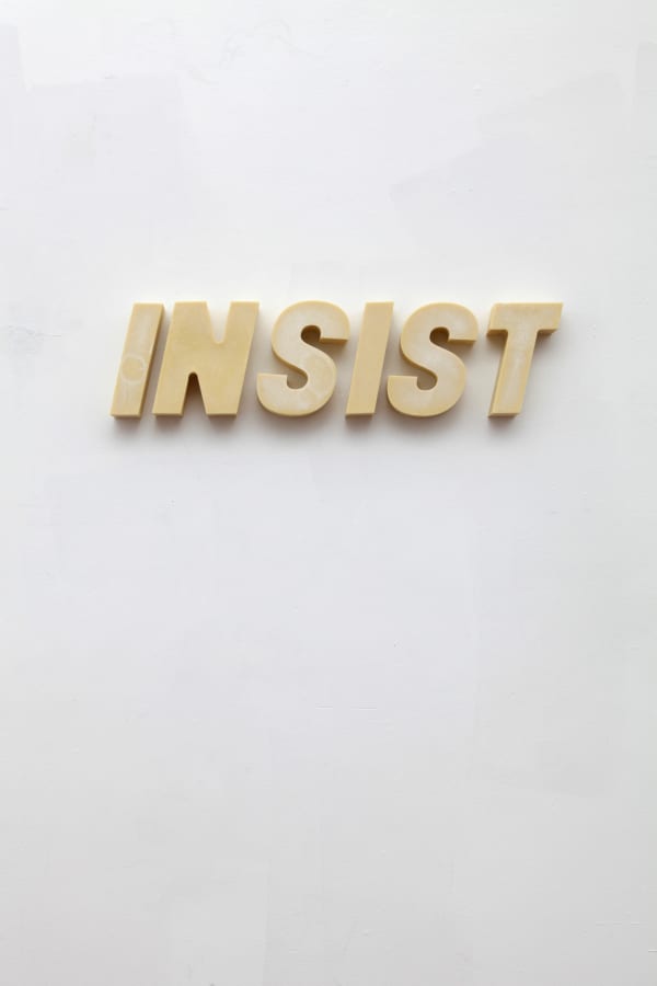 Allana Clarke b. 1987INSIST , 2023 Raw cocoa butter and beeswax 26 x 7 x 2 in 66 x 17.8 x 5.1 cm 1/3 + 1AP (Edition record)