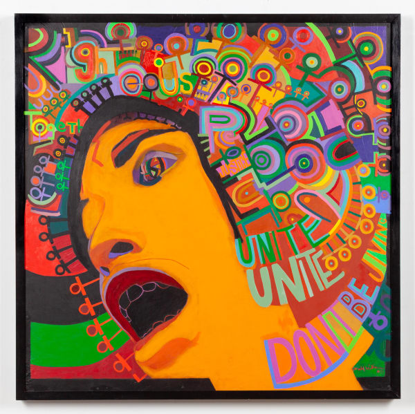 Gerald Williams Angela Davis, 1971 Acrylic on panel 50 x 50 x 2 1/2 in 127 x 127 x 6.3 cm