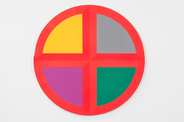 Beverly Fishman Untitled (Pain Reliever), 2014 Urethane paint on wood 60 diameter x 2.5 in 152.4 diameter x 6.35 cm