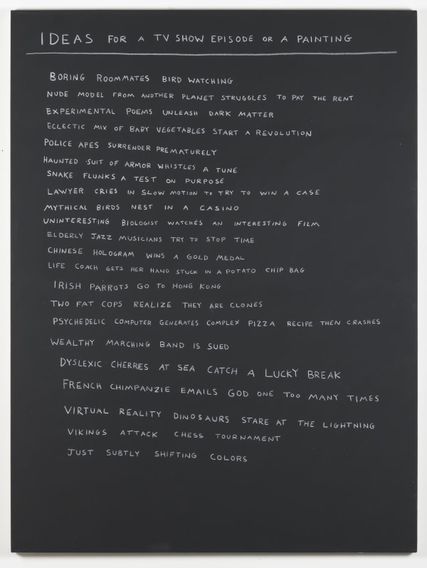 Scott Reeder, Ideas for a TV show episode or a painting, 2017