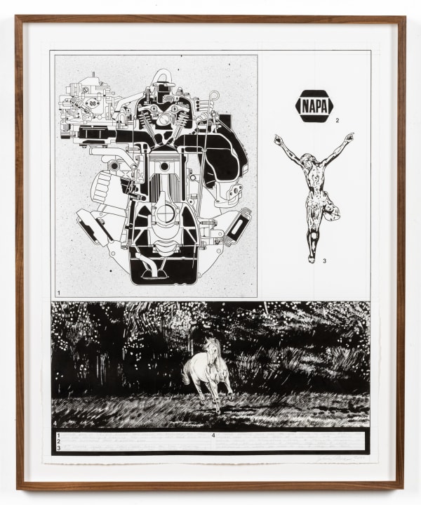 Jaime Muñoz b. 1987Diagram Drawing-05, 2022 Sumi ink on paper 28 x 23 x 2 in 71.1 x 58.4 x 5.1 cm