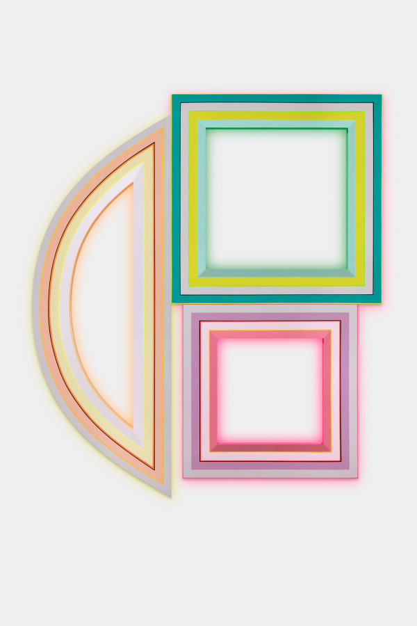 Beverly Fishman b. 1955Untitled (Pain, Two Missing Doses, Opioid Addiction), 2022 Urethane paint on wood 75 1/2 x 65 3/8 x 2 in 191.8 x 166.1 x 5.1 cm