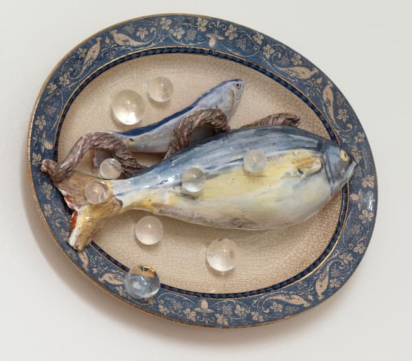 Julie Hamilton, Fresh (Fish on Blue), 2025