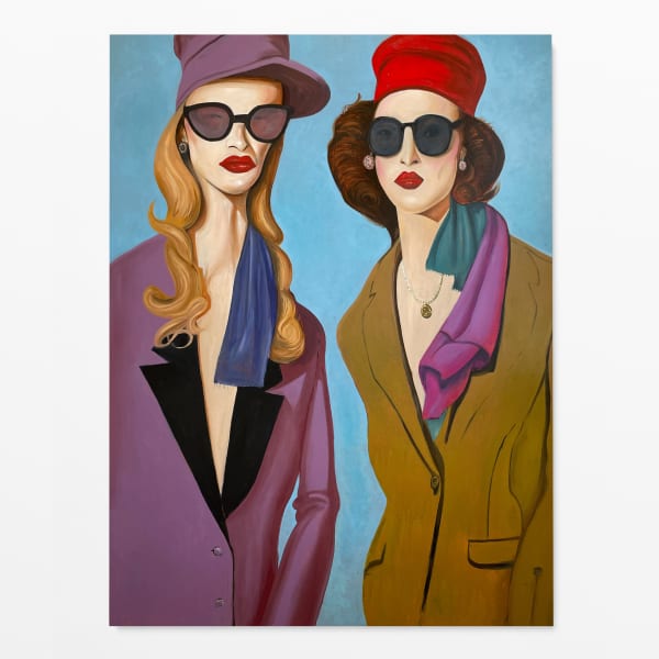 Noah Becker, Two Figures, Scarfed, 2023