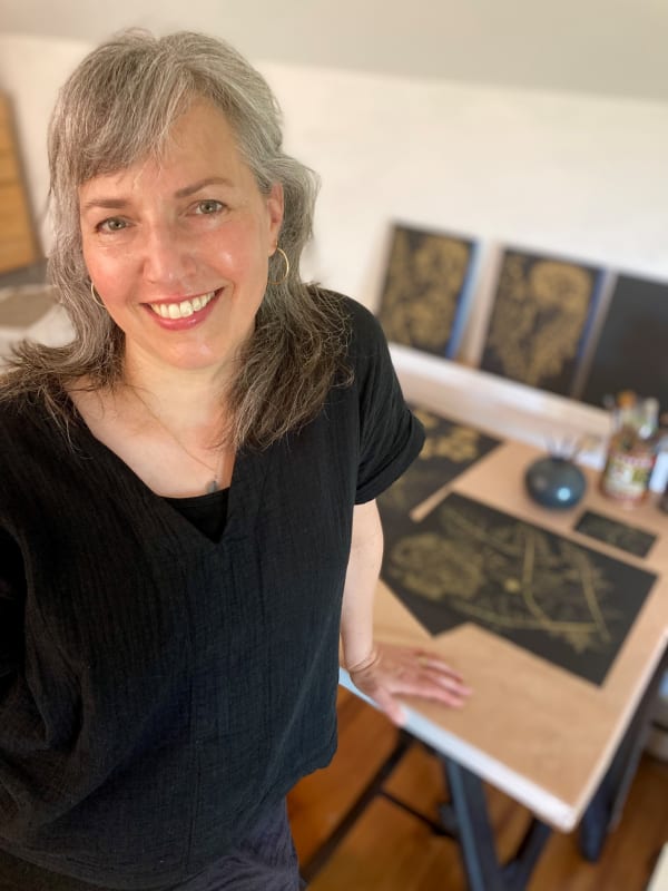 Margot Glass, Margot Glass in the studio, 2023