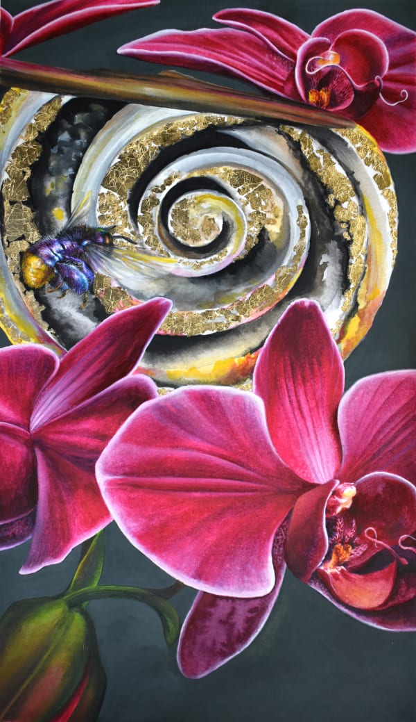 Francine Fox Pink Panama Catacomb, 2020 9.5 x 5.5 inches (unframed) 16 x 12 inches (framed)