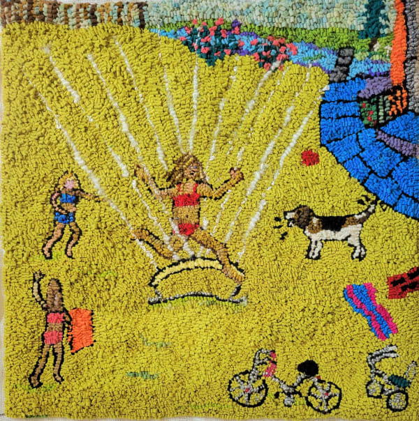 Mary Tooley Parker Summer in the Burbs 1: Sprinkler, 2022 24 x 24 inches