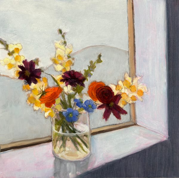 Sally Maca Window Dressing, 2024 5 x 5 inches