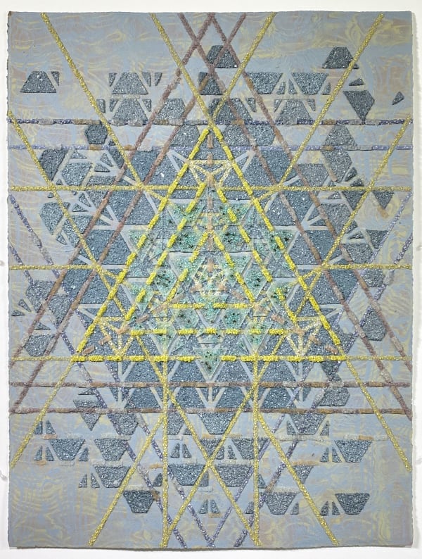 Eleanor White Pyramid/Merkaba, 2023 29.75 x 22.5 inches (unframed), 32.5 x 24.25 inches (framed)