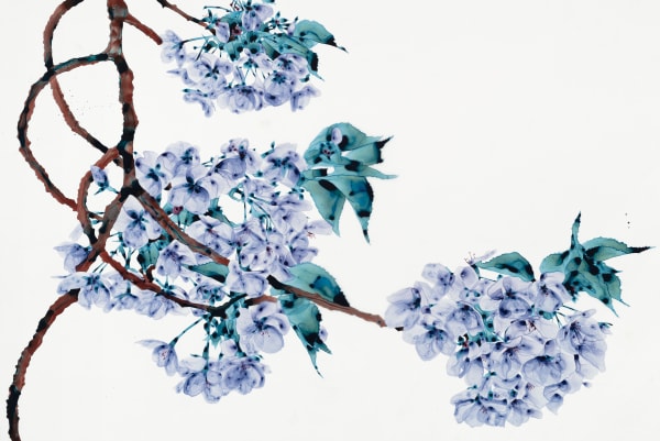 Jackie Battenfield Azure Clusters, 2023 40 x 60 inches (unframed), 41.25 x 61.25 inches (framed)